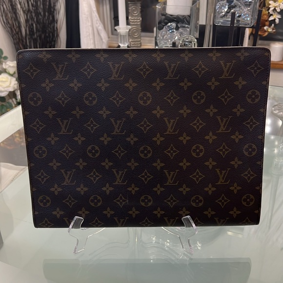 Vintage LV Louis Vuitton Document Portfolio Carrier Monogram Brown - Picture 9 of 13